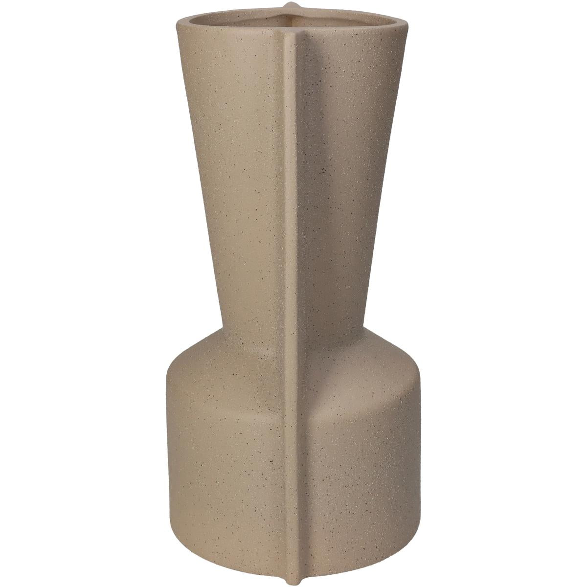 Βάζο Κεραμικό Αντικέ Μπεζ 14x12x24