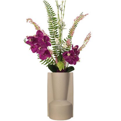 Βάζο Κεραμικό Αντικέ Μπεζ 14x12x24