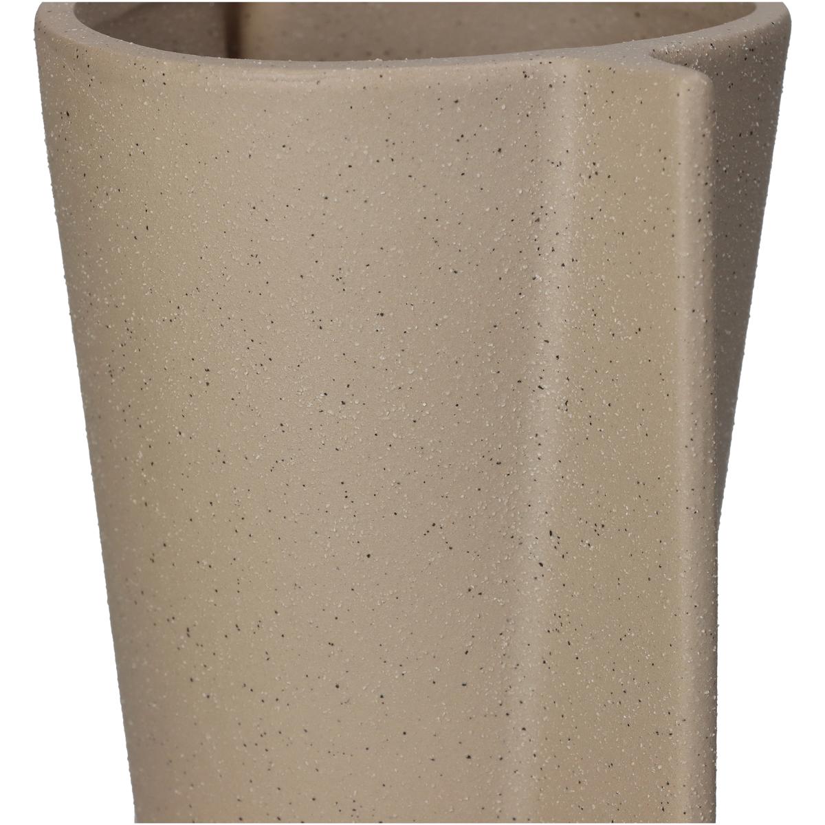 Βάζο Κεραμικό Αντικέ Μπεζ 14x12x24