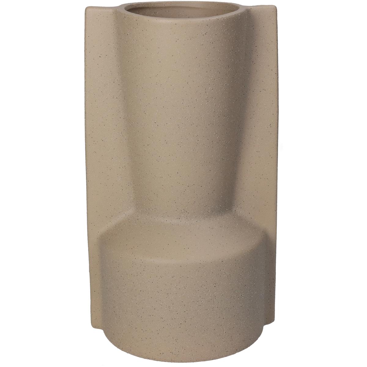 Βάζο Κεραμικό Αντικέ Μπεζ 14x12x24