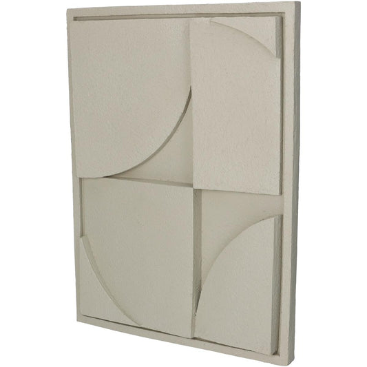 Διακοσμητικό Τοίχου Μπεζ Polyresin 29.5x3.5x39.5