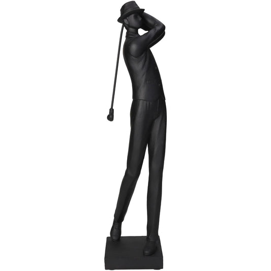 Επιτραπέζιο Διακοσμητικό 'Γκολφέρ' Πολυρεσίνης Μαύρο 12x9x39