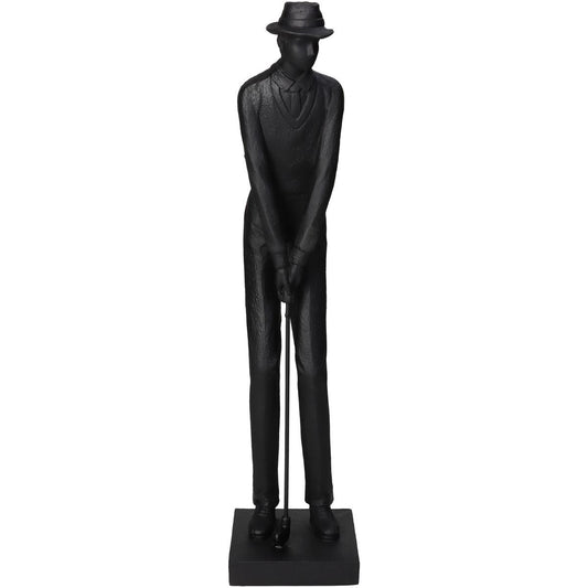 Επιτραπέζιο Διακοσμητικό 'Γκολφέρ' Πολυρεσίνης Μαύρο 10x9x38