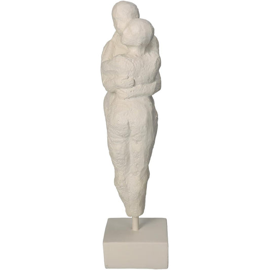 Επιτραπέζιο Διακοσμητικό 'Ζευγάρι που Αγκαλιάζεται' Πολυρεσίνης Εκρού 8x8x32